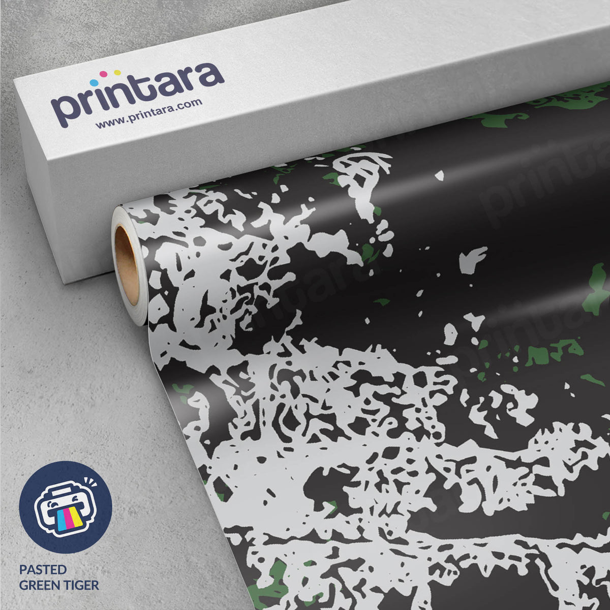 Pasted Green Tiger Gun Skin Vinyl Wrap