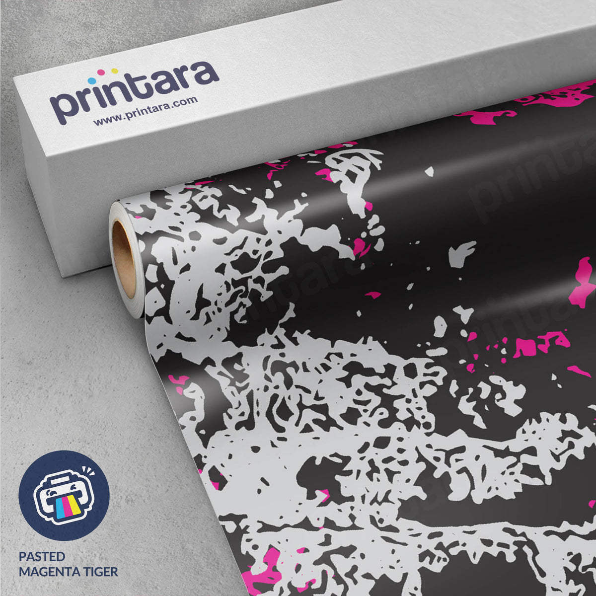 Pasted Magenta Tiger Gun Skin Vinyl Wrap