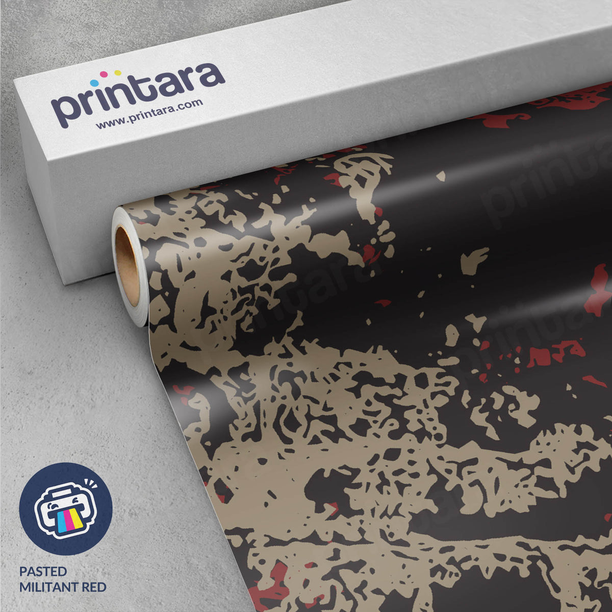 Pasted Militant Red Gun Skin Vinyl Wrap