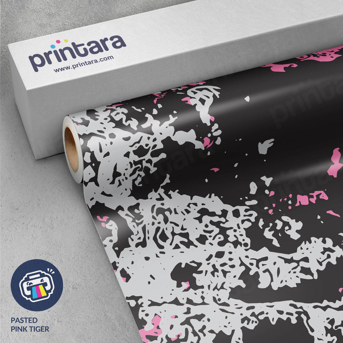 Pasted Pink Tiger Gun Skin Vinyl Wrap