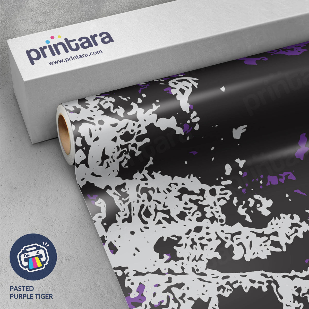 Pasted Purple Tiger Gun Skin Vinyl Wrap