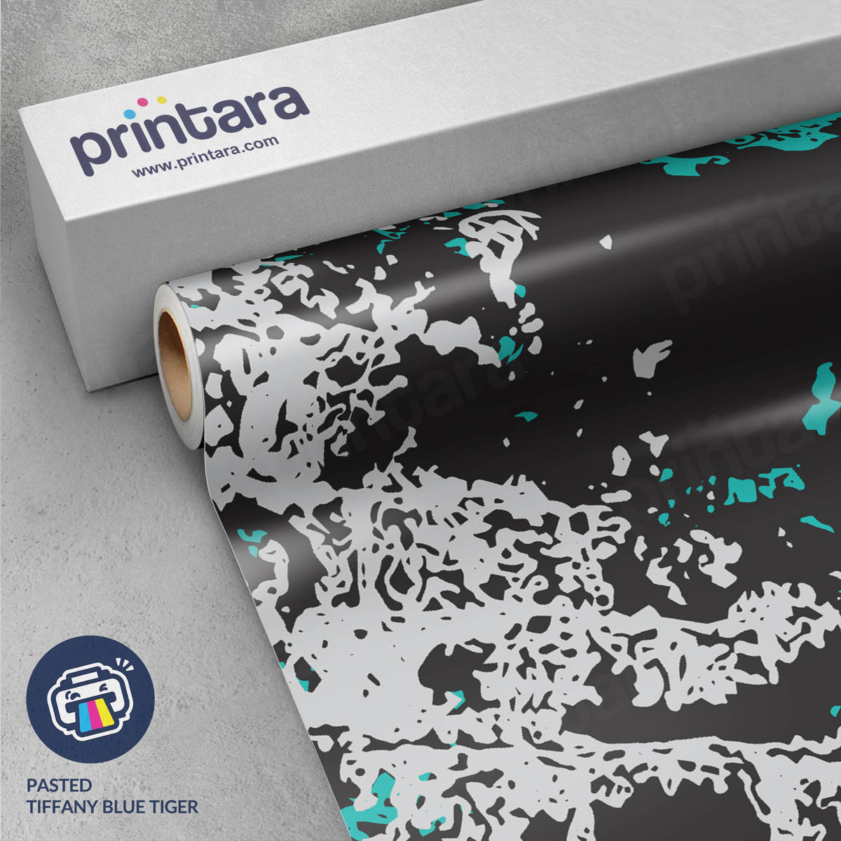 Pasted Tiffany Blue Tiger Gun Skin Vinyl Wrap