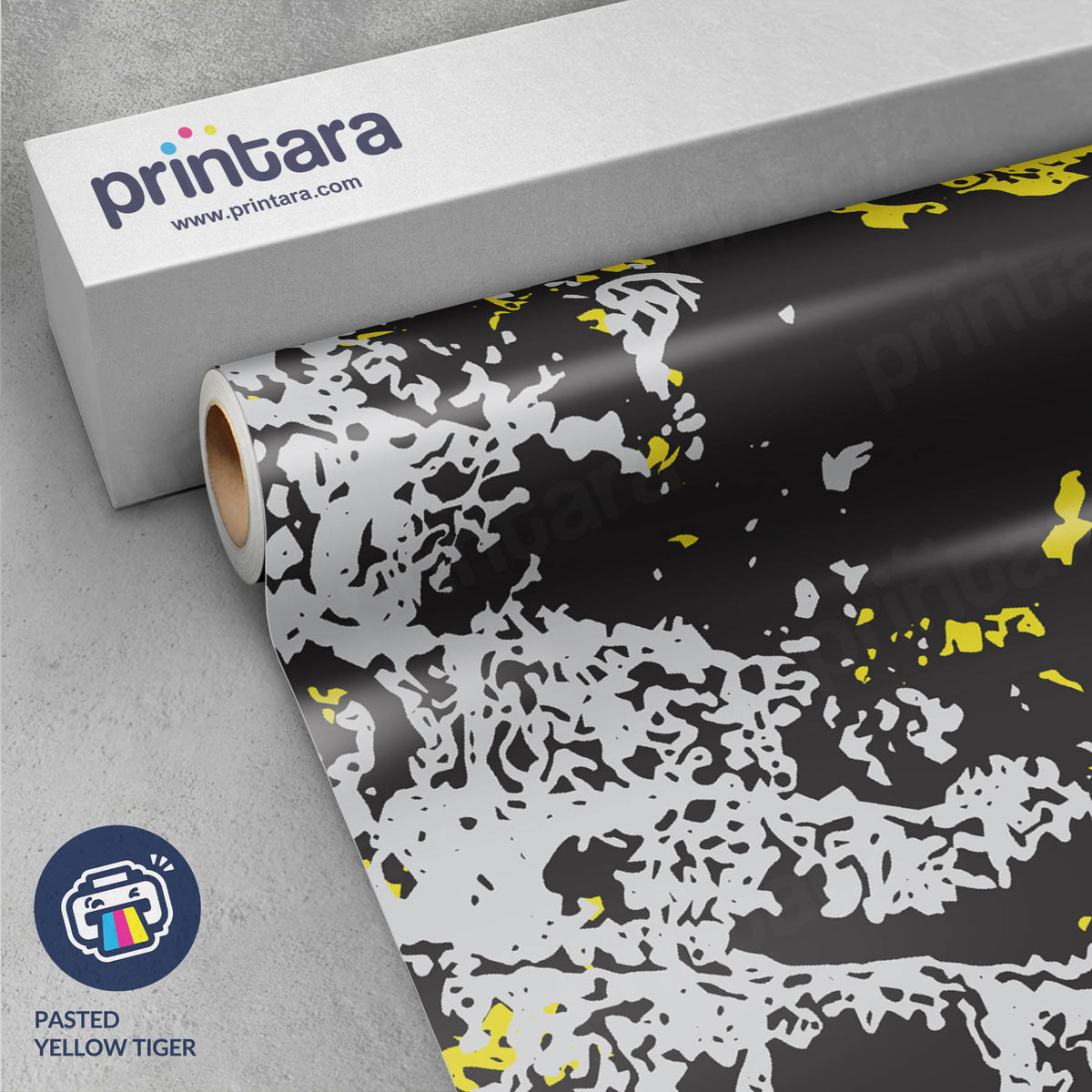 Pasted Yellow Tiger Gun Skin Vinyl Wrap