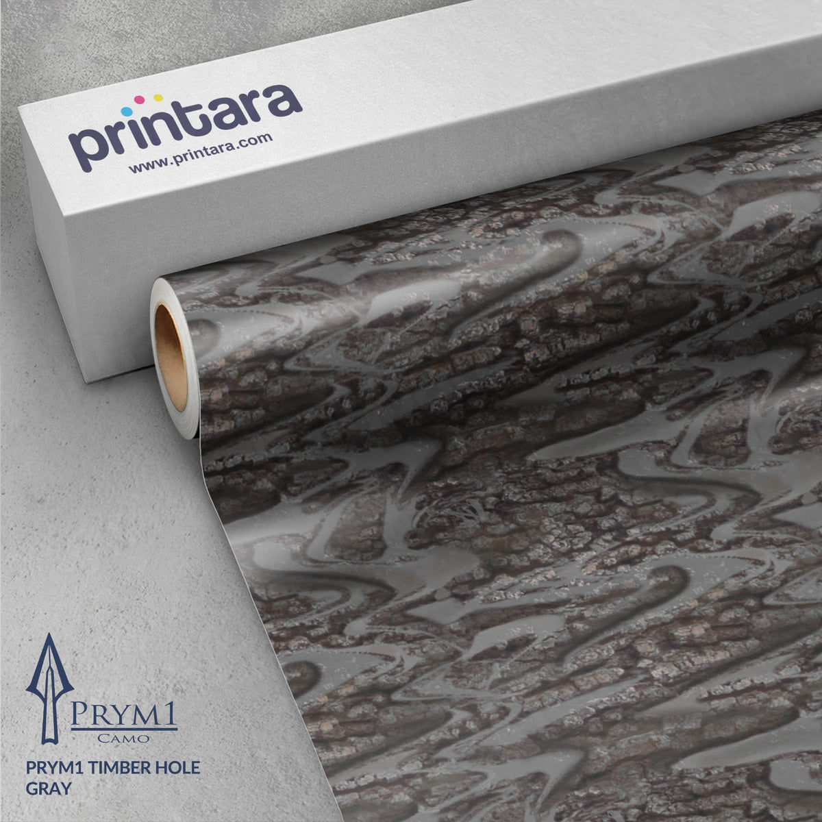Prym1 Timber Hole Gray Gun Skin Vinyl Wrap