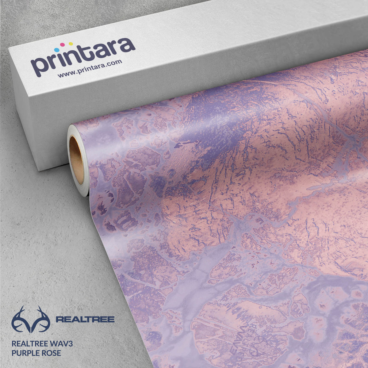 Realtree WAV3 Purple Rose Gun Skin Vinyl Wrap