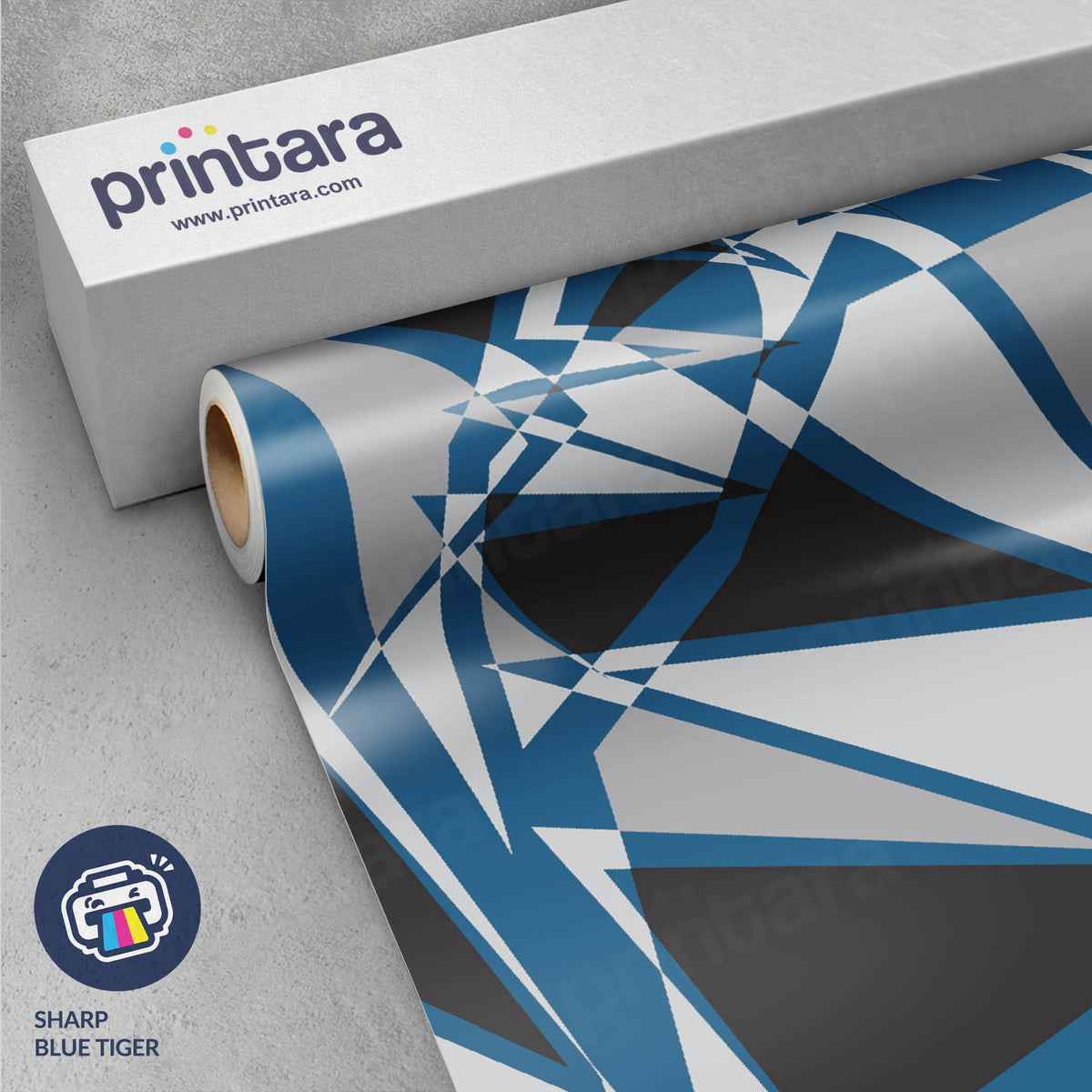 Sharp Blue Tiger Gun Skin Vinyl Wrap