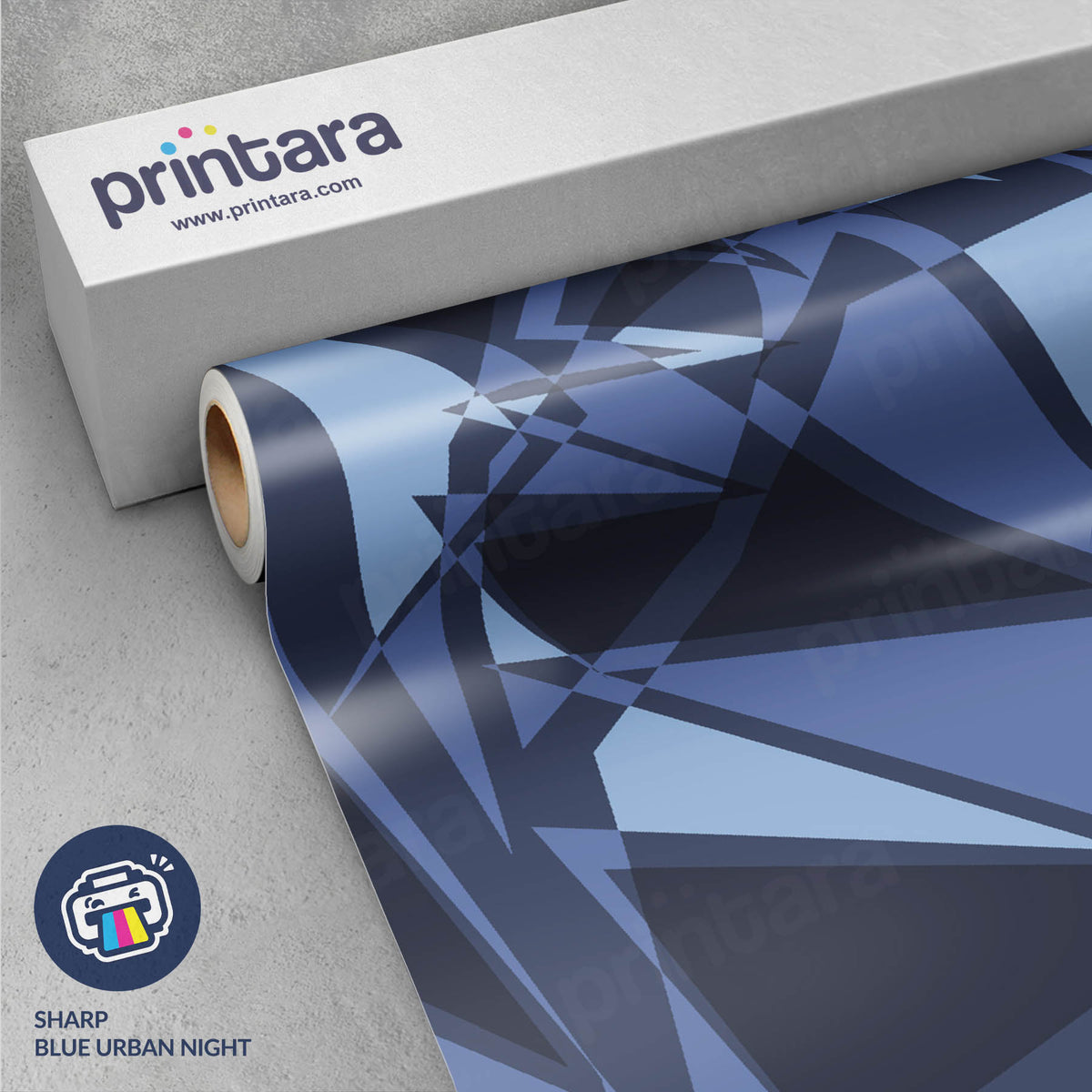 Sharp Blue Urban Night Gun Skin Vinyl Wrap