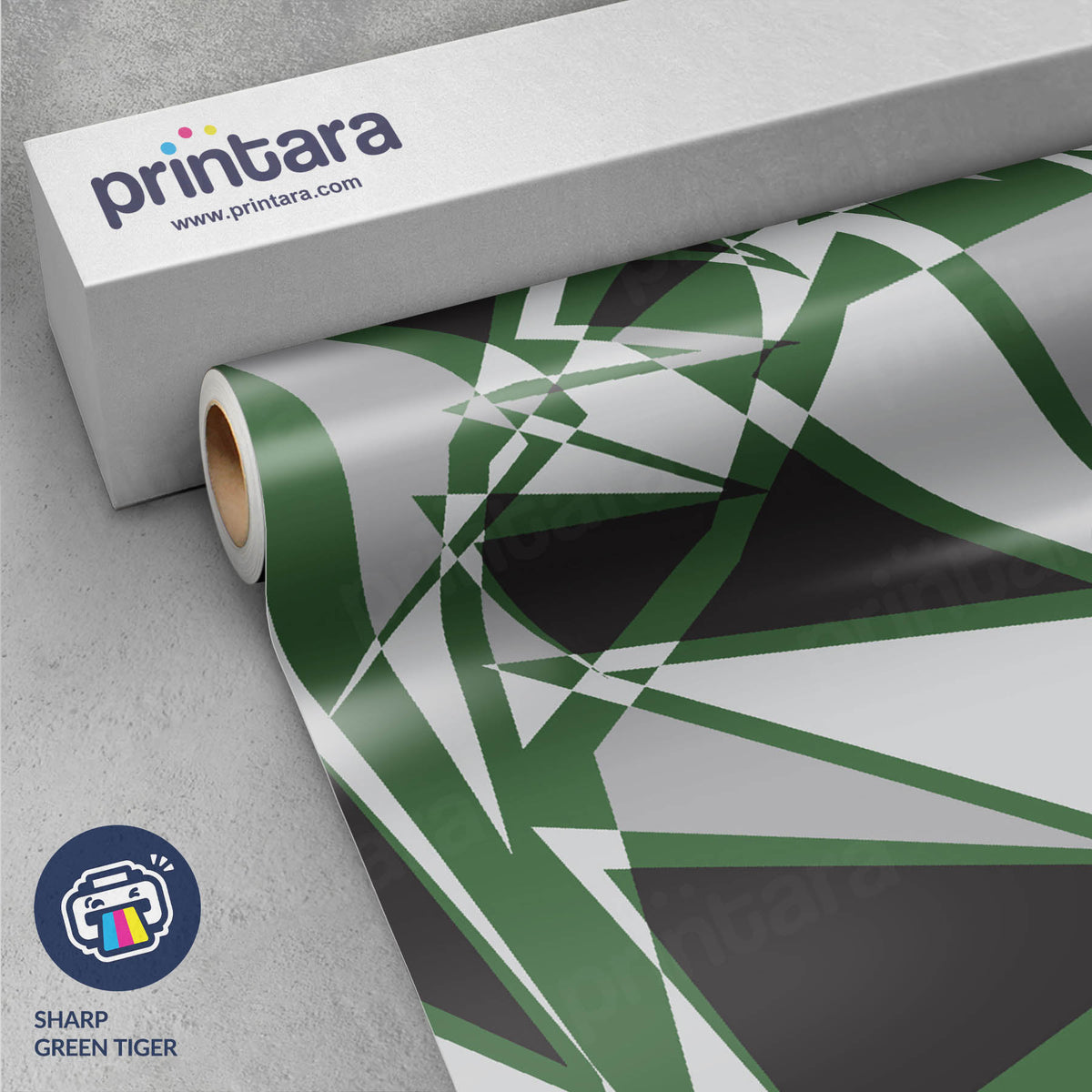 Sharp Green Tiger Gun Skin Vinyl Wrap