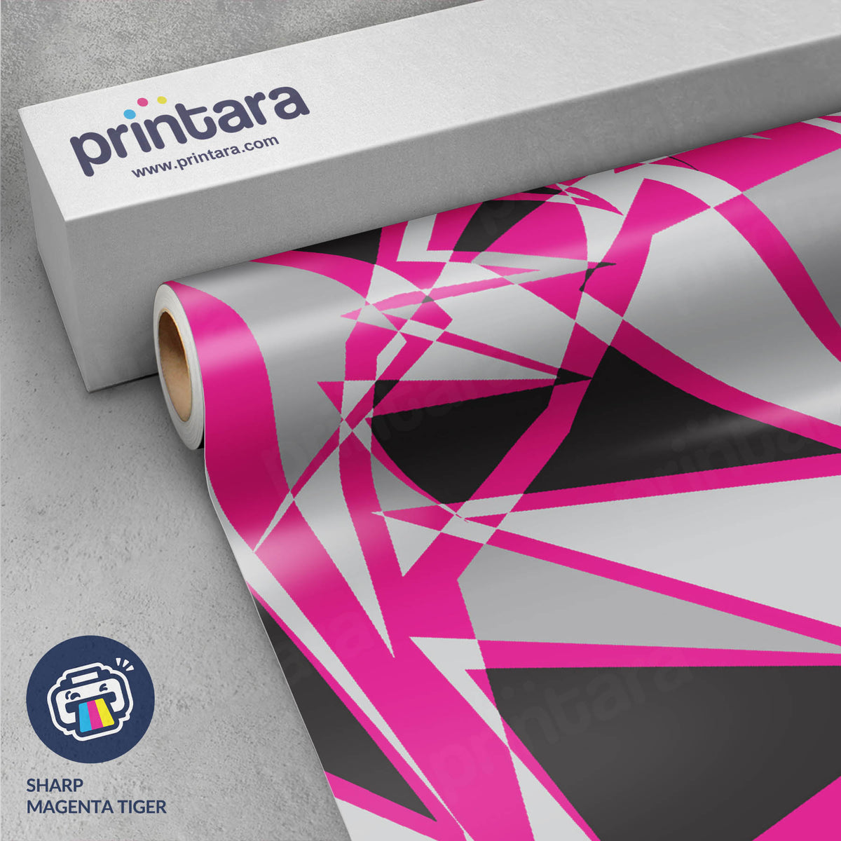 Sharp Magenta Tiger Gun Skin Vinyl Wrap