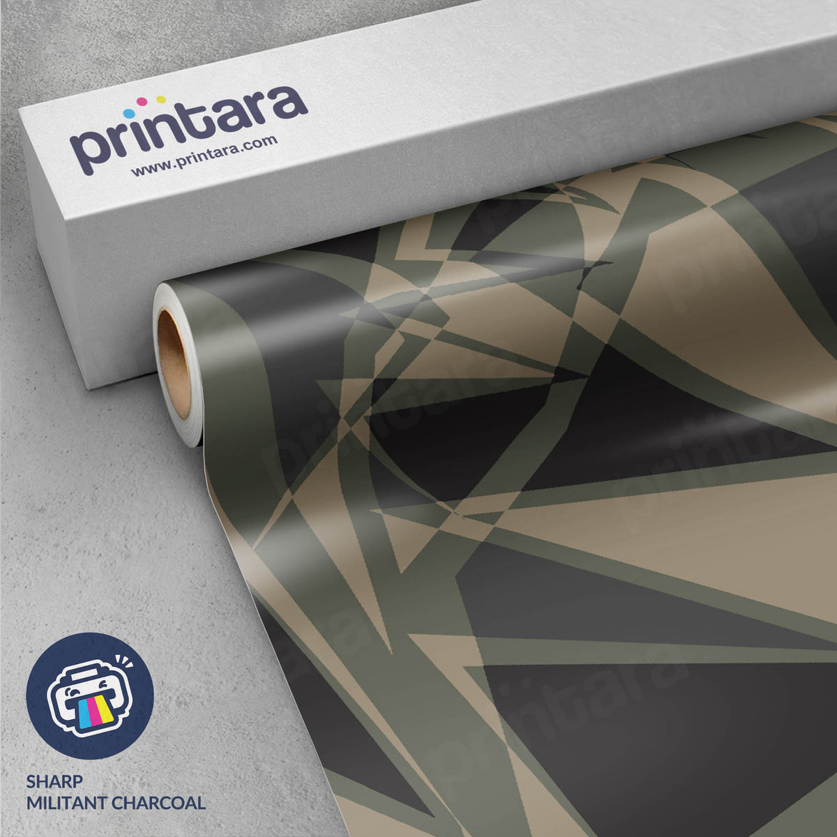 Sharp Militant Charcoal Gun Skin Vinyl Wrap