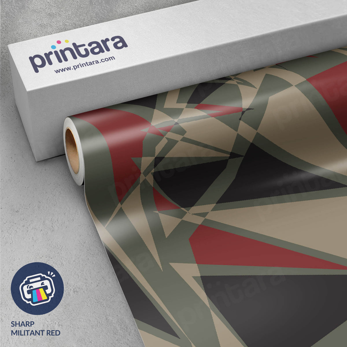 Sharp Militant Red Gun Skin Vinyl Wrap