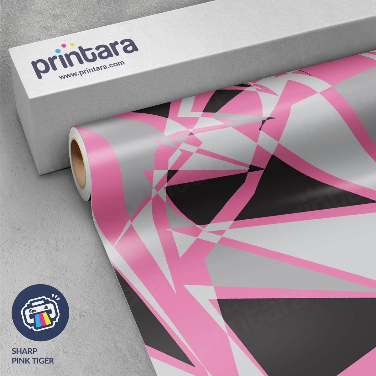 Sharp Pink Tiger Gun Skin Vinyl Wrap