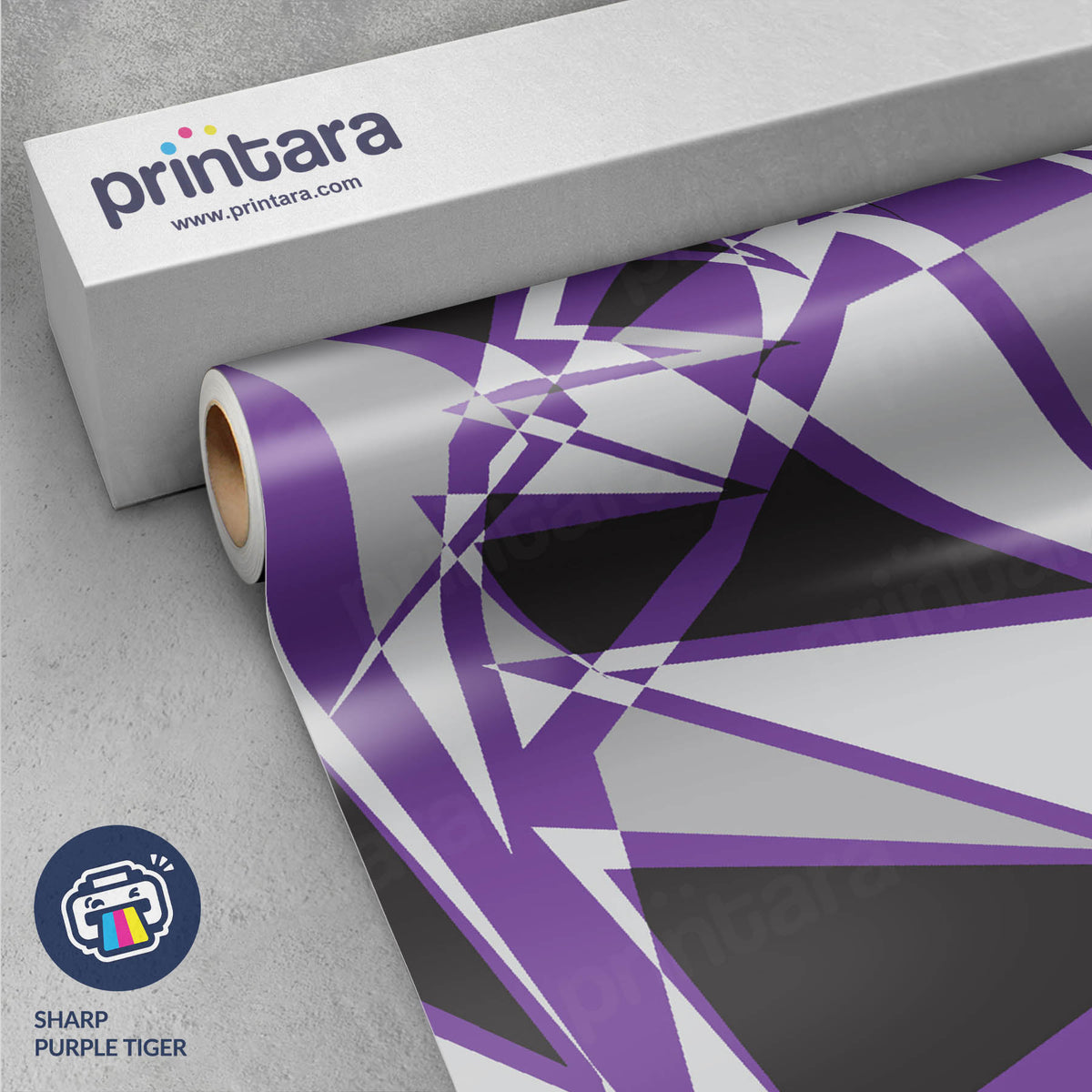 Sharp Purple Tiger Gun Skin Vinyl Wrap