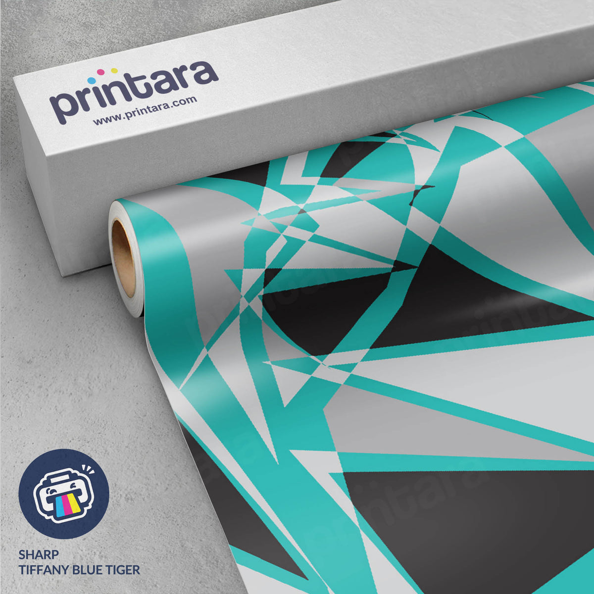 Sharp Tiffany Blue Tiger Gun Skin Vinyl Wrap