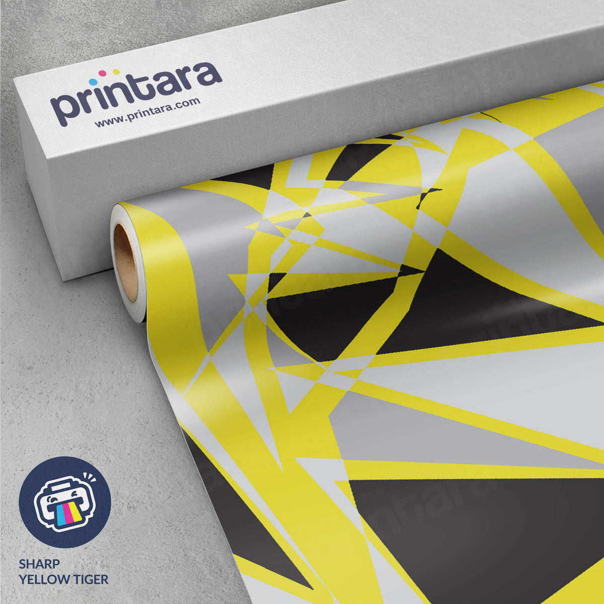 Sharp Yellow Tiger Gun Skin Vinyl Wrap