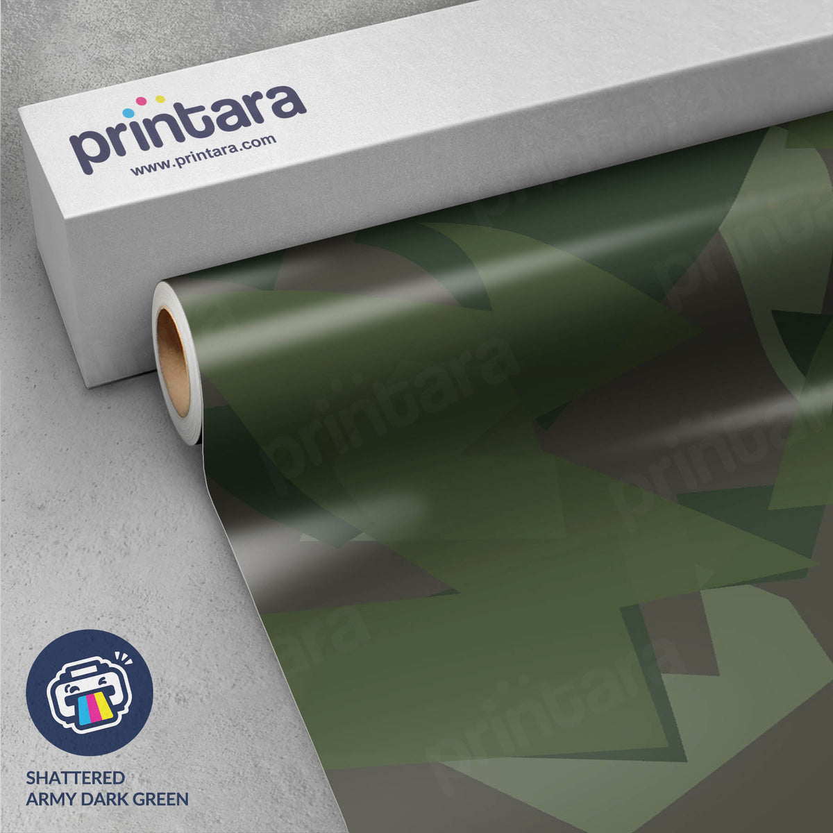Shattered Army Dark Green Gun Skin Vinyl Wrap