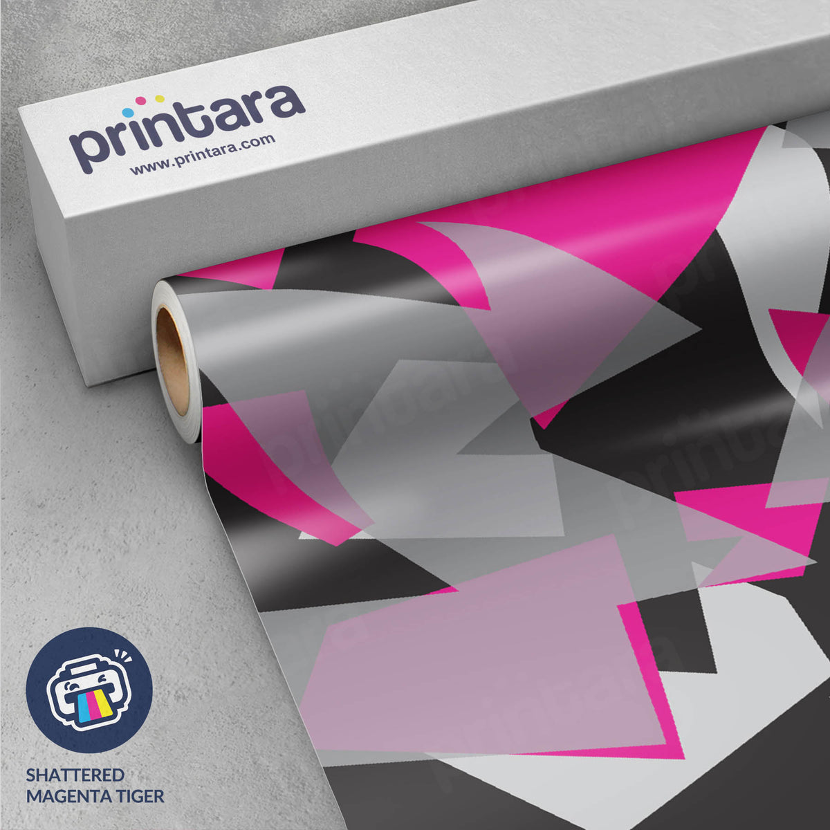 Shattered Magenta Tiger Gun Skin Vinyl Wrap
