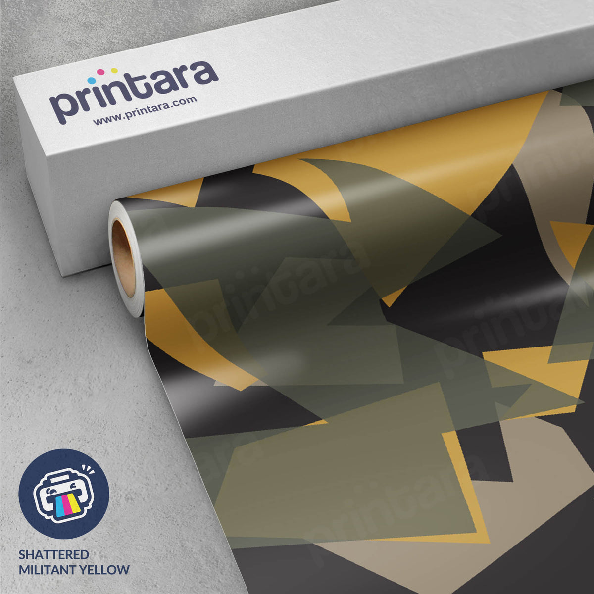 Shattered Militant Yellow Gun Skin Vinyl Wrap