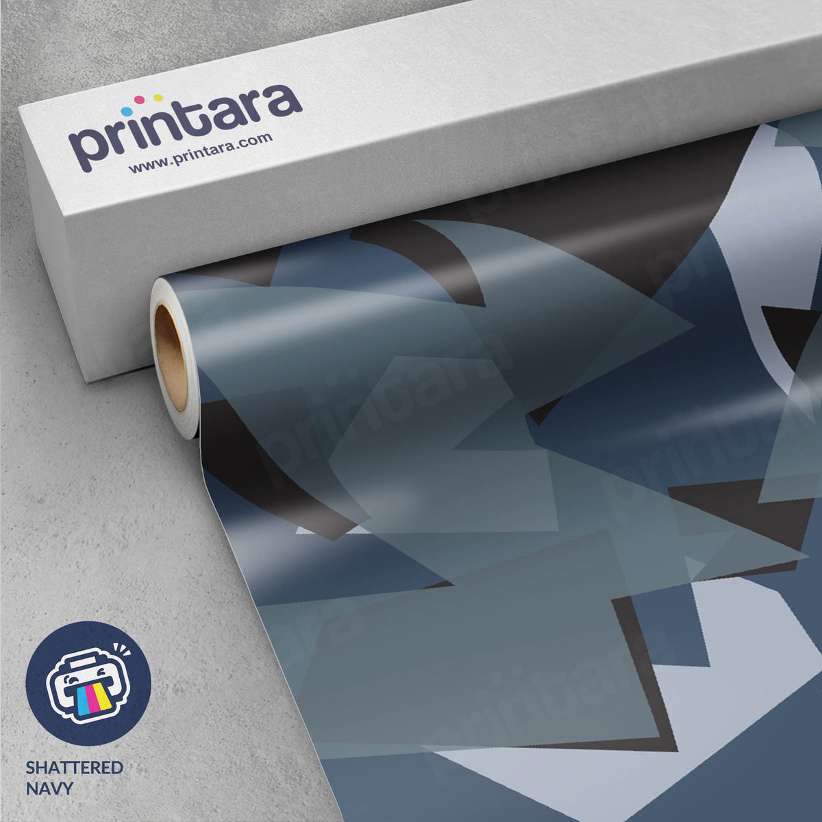 Shattered Navy Gun Skin Vinyl Wrap