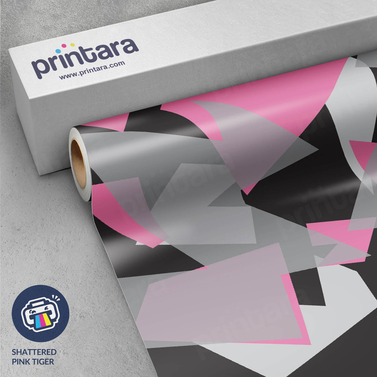 Shattered Pink Tiger Gun Skin Vinyl Wrap