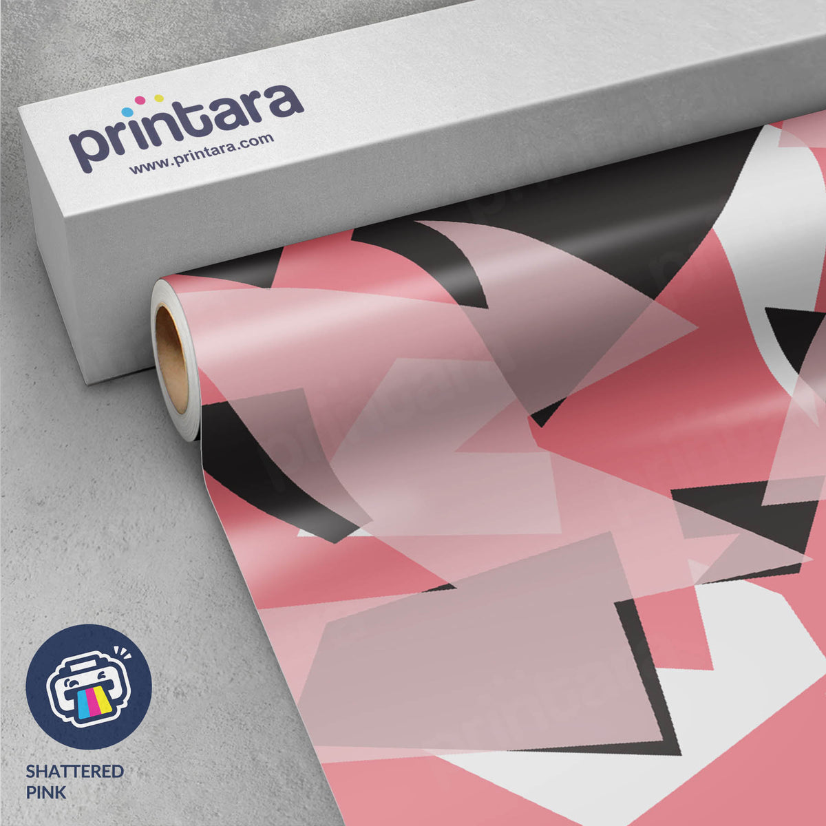 Shattered Pink Gun Skin Vinyl Wrap