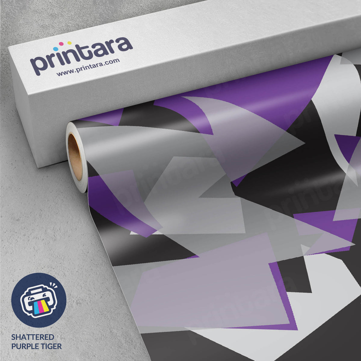 Shattered Purple Tiger Gun Skin Vinyl Wrap