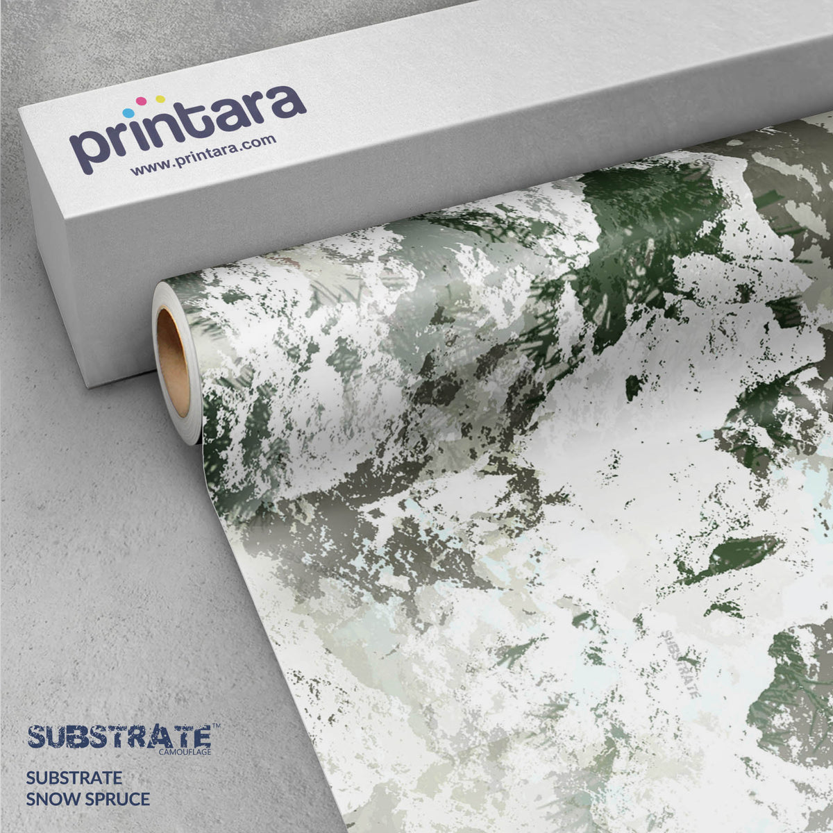 Substrate Snow Spruce Gun Skin Vinyl Wrap