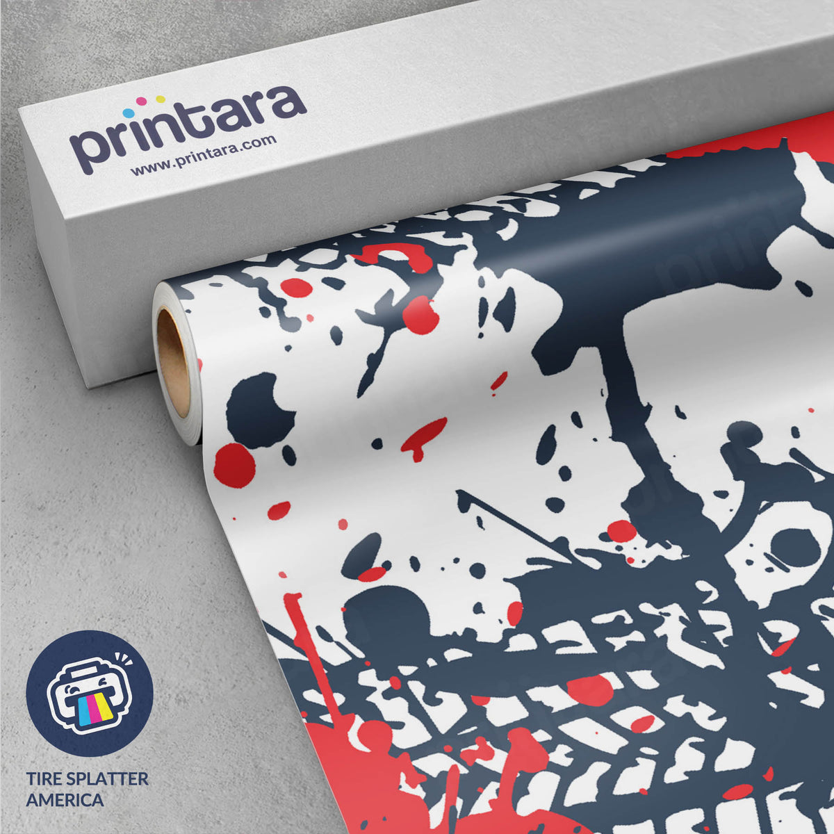 Tire Splatter America Gun Skin Vinyl Wrap