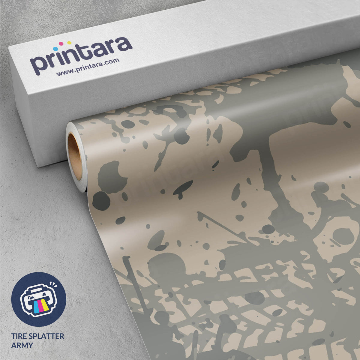 Tire Splatter Army Gun Skin Vinyl Wrap