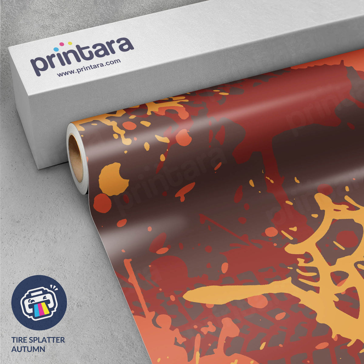 Tire Splatter Autumn Gun Skin Vinyl Wrap