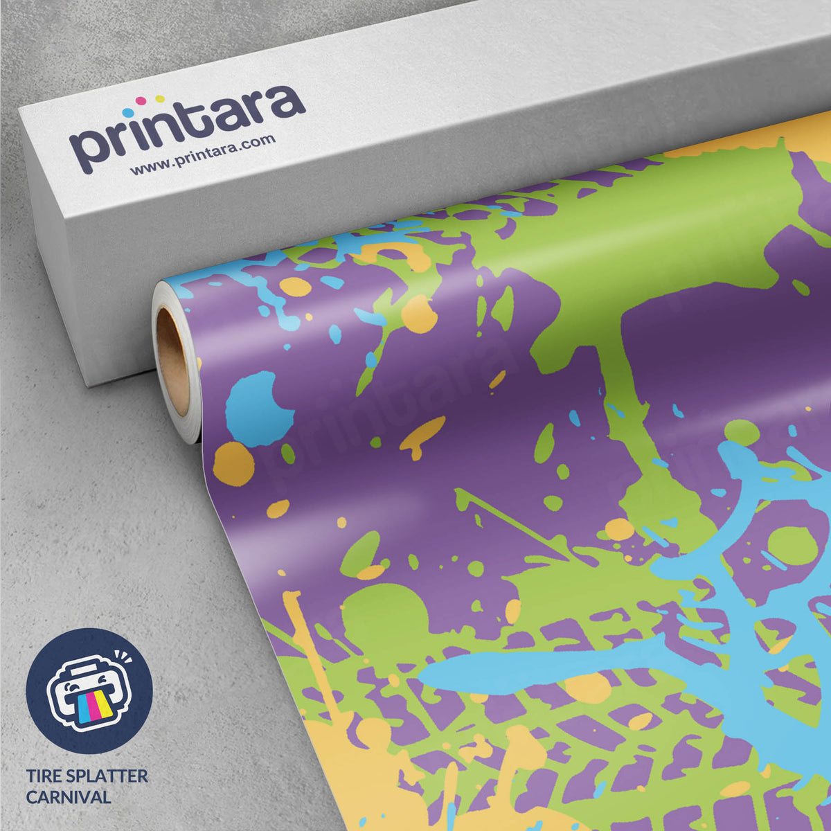 Tire Splatter Carnival Gun Skin Vinyl Wrap