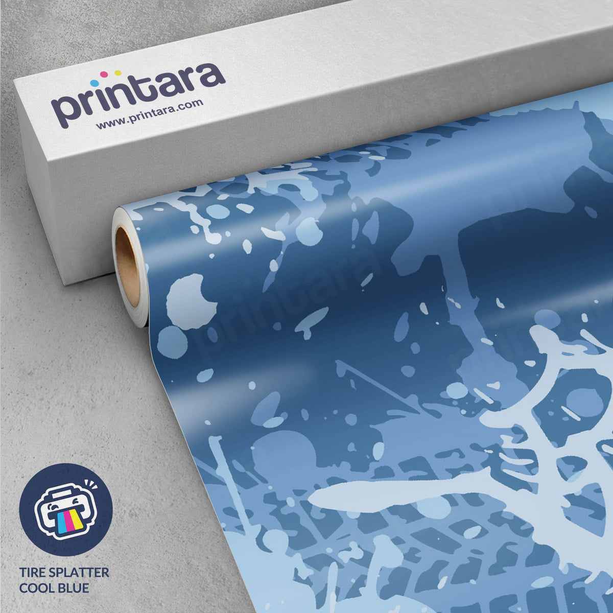 Tire Splatter Cool Blue Gun Skin Vinyl Wrap