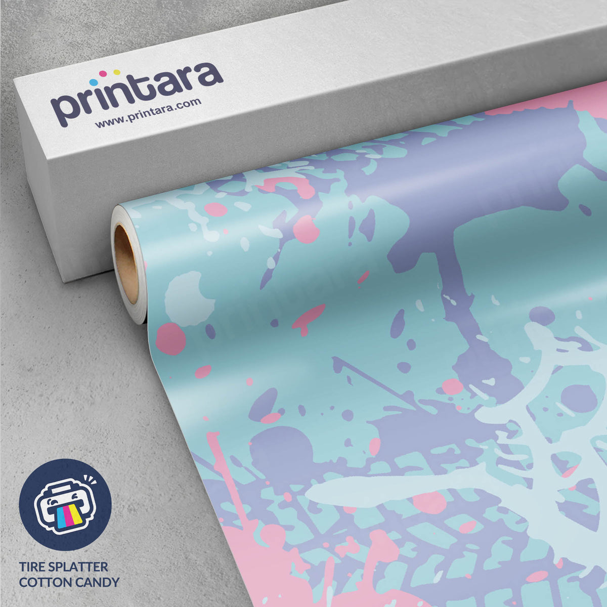 Tire Splatter Cotton Candy Gun Skin Vinyl Wrap