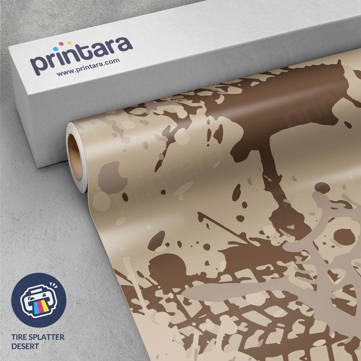 Tire Splatter Desert Gun Skin Vinyl Wrap