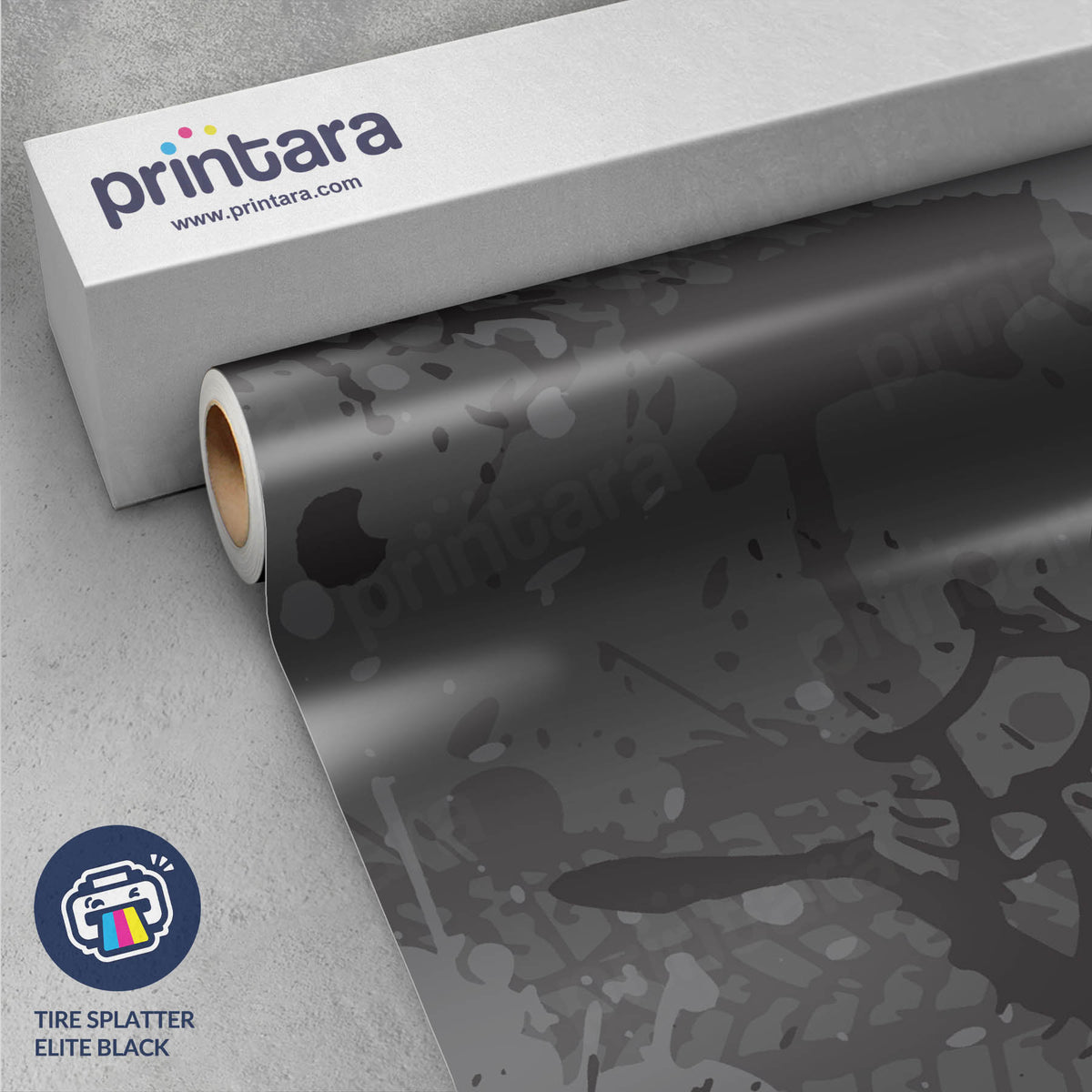 Tire Splatter Elite Black Gun Skin Vinyl Wrap