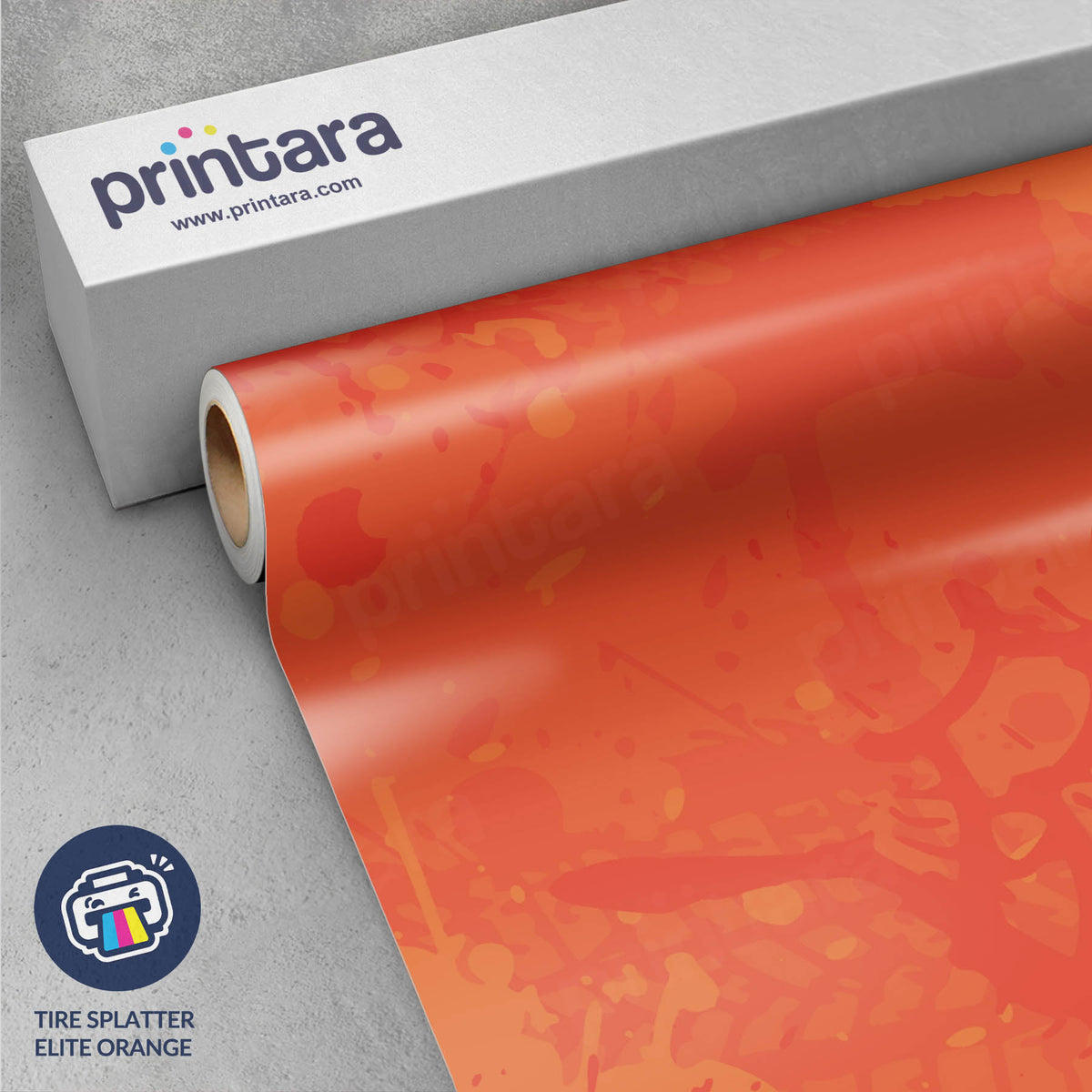 Tire Splatter Elite Orange Gun Skin Vinyl Wrap