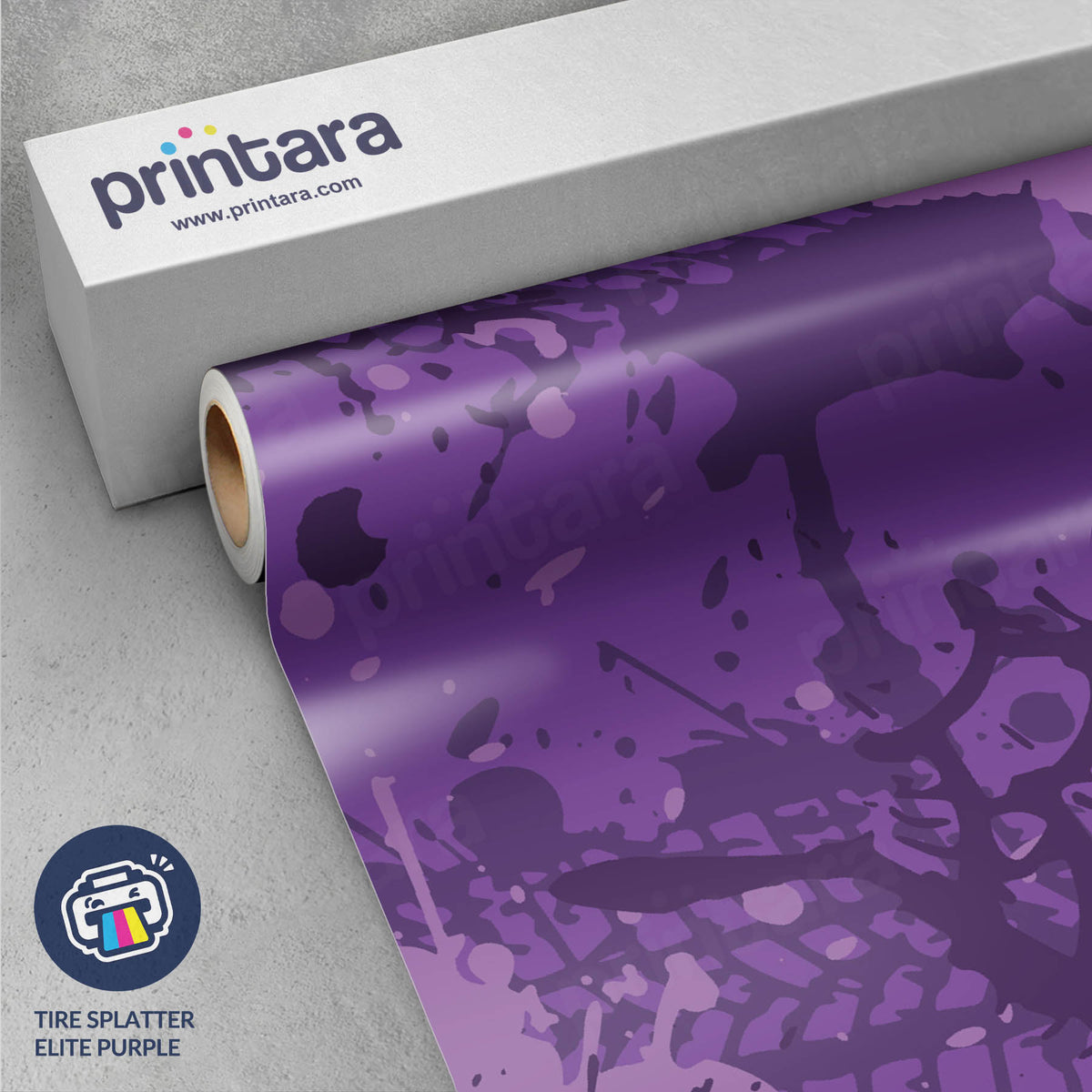 Tire Splatter Elite Purple Gun Skin Vinyl Wrap