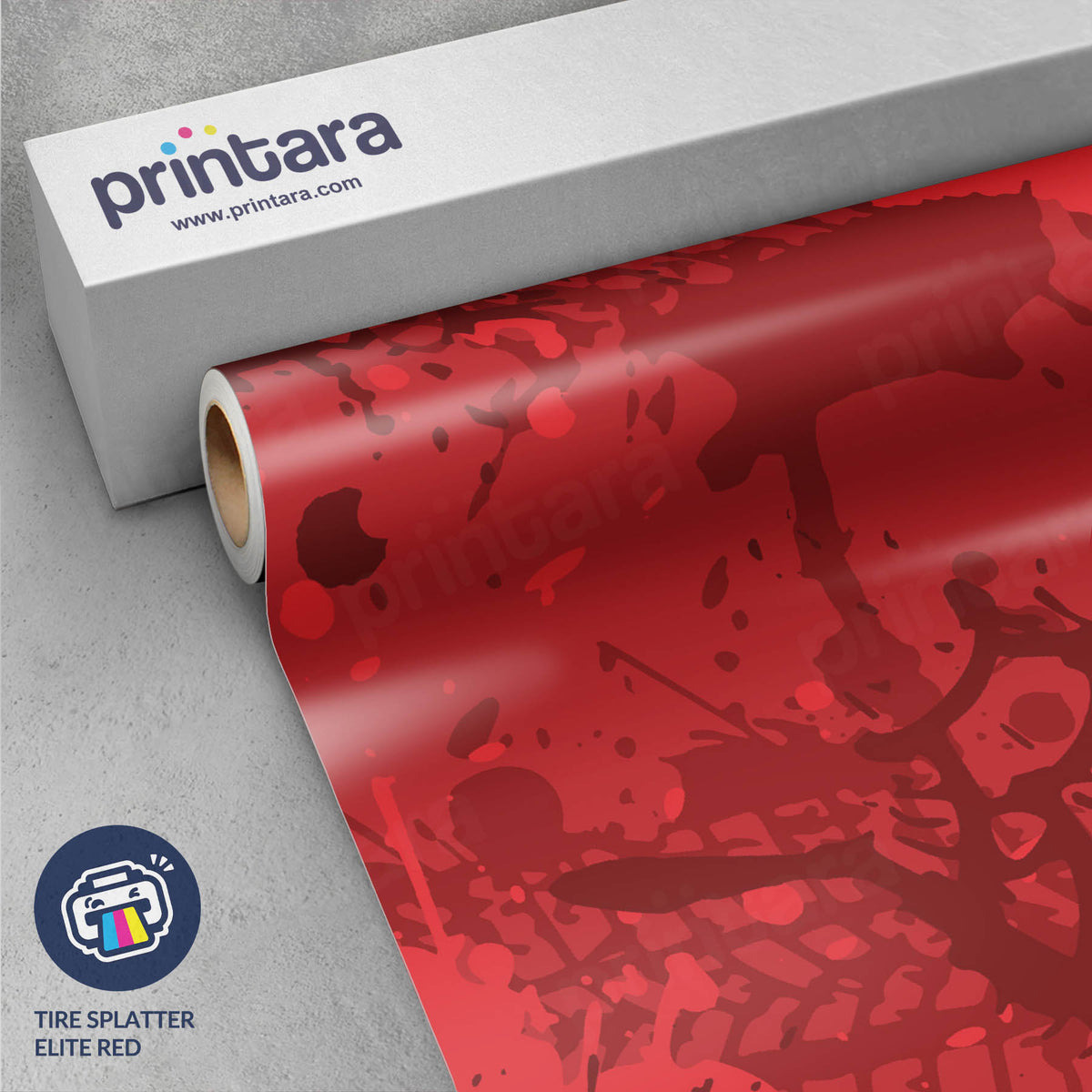Tire Splatter Elite Red Gun Skin Vinyl Wrap