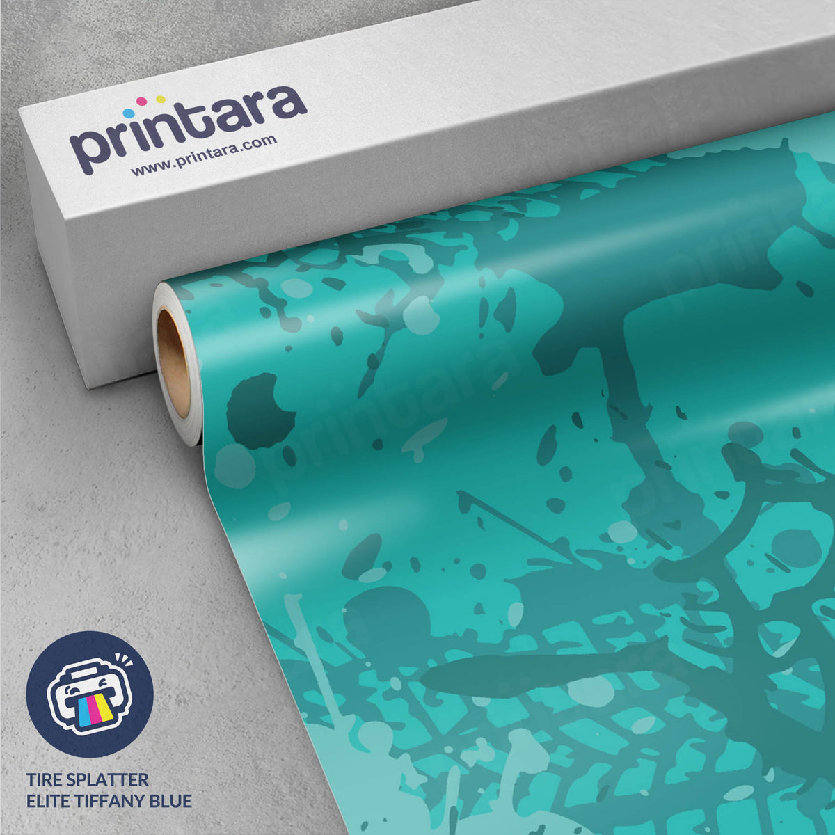 Tire Splatter Elite Tiffany Blue Gun Skin Vinyl Wrap