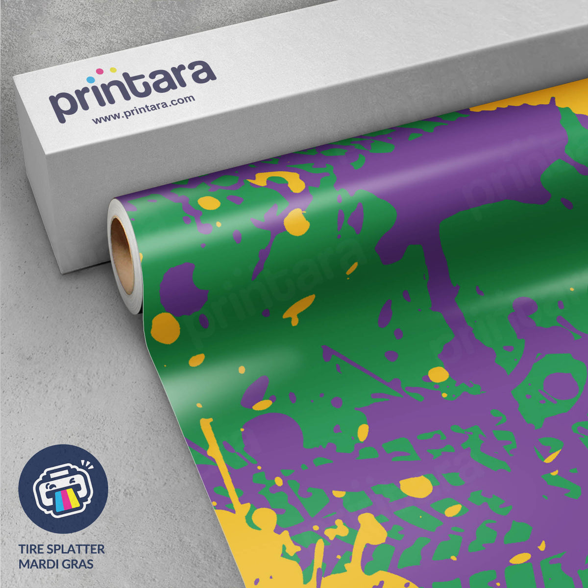 Tire Splatter Mardi Gras Gun Skin Vinyl Wrap