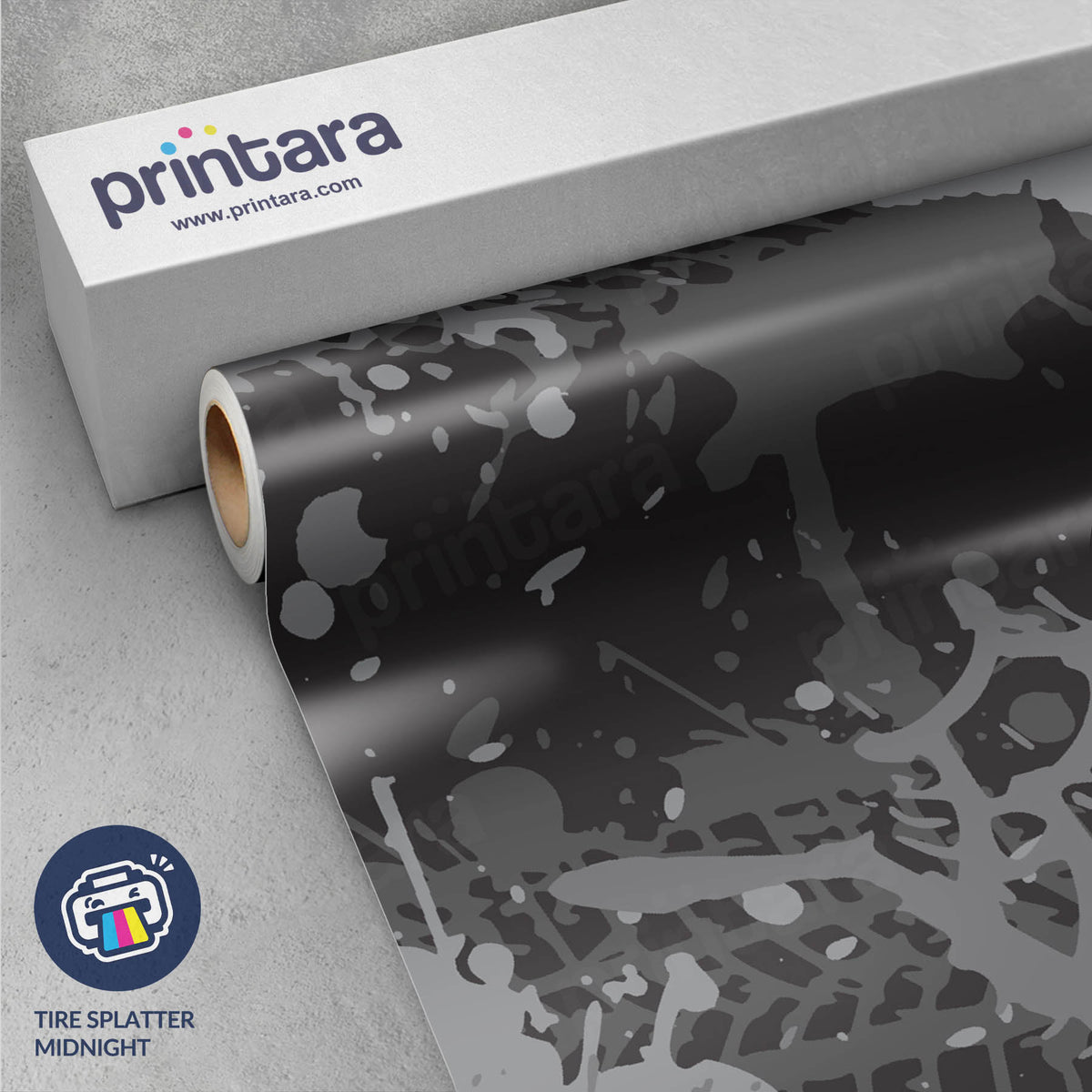 Tire Splatter Midnight Gun Skin Vinyl Wrap