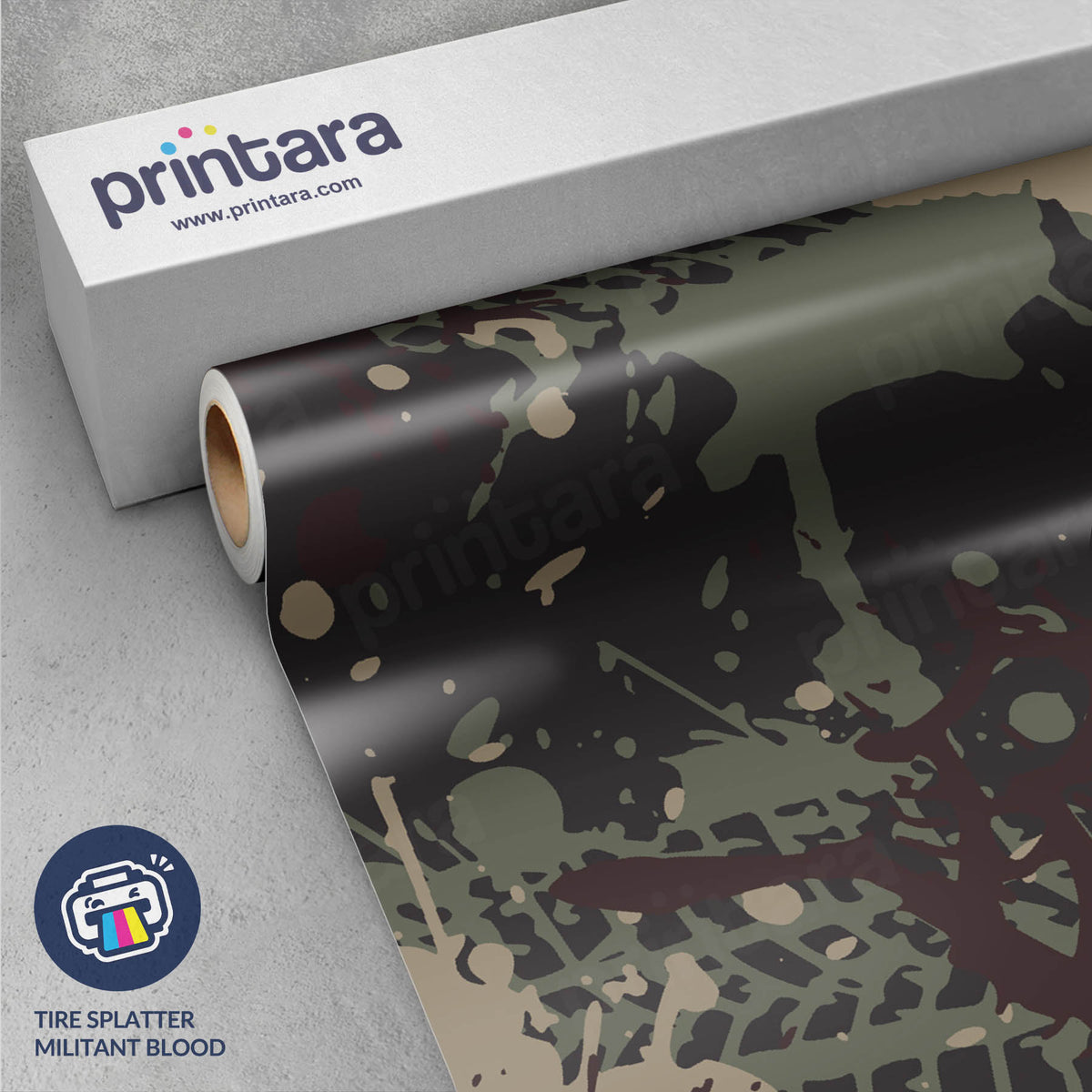 Tire Splatter Militant Blood Gun Skin Vinyl Wrap