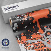 Tire Splatter Orange Tiger Gun Skin Vinyl Wrap