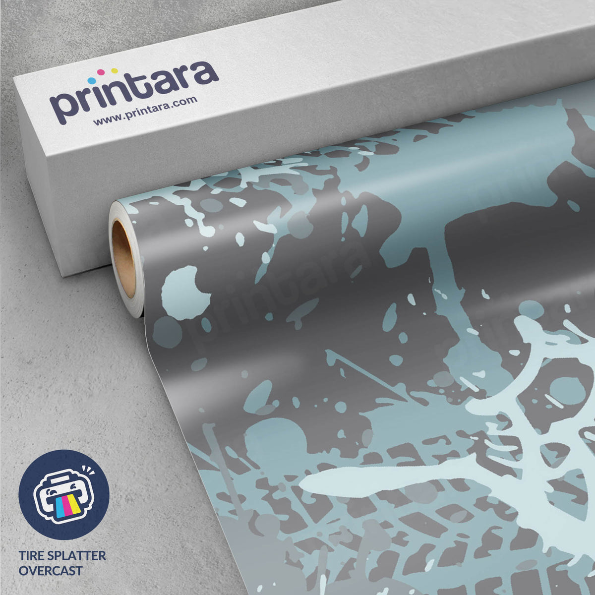 Tire Splatter Overcast Gun Skin Vinyl Wrap