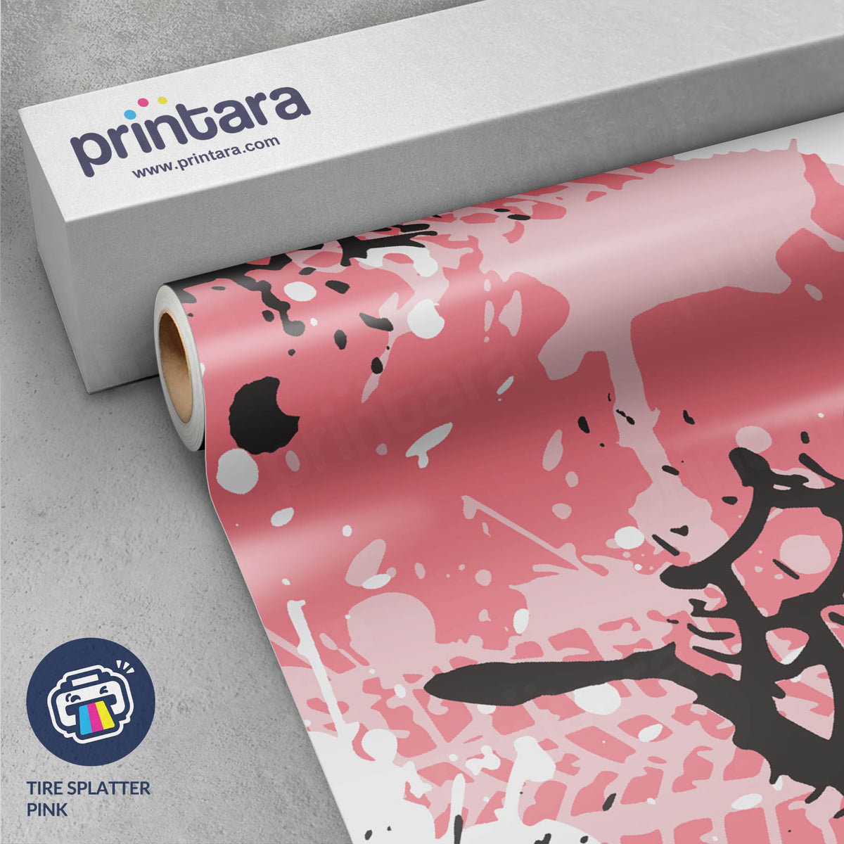 Tire Splatter Pink Gun Skin Vinyl Wrap