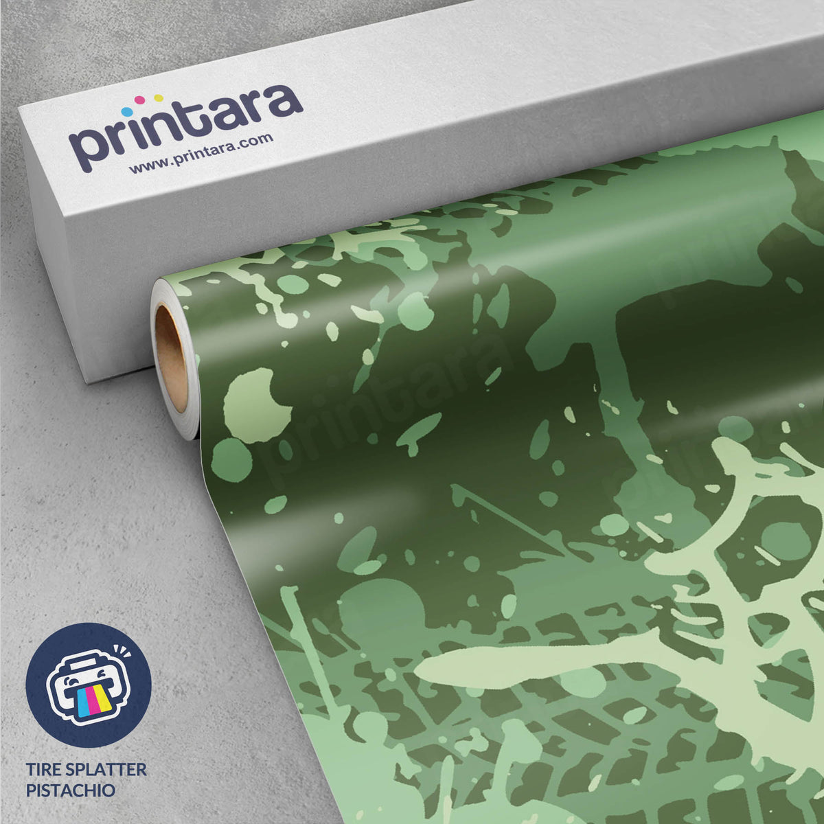 Tire Splatter Pistachio Gun Skin Vinyl Wrap