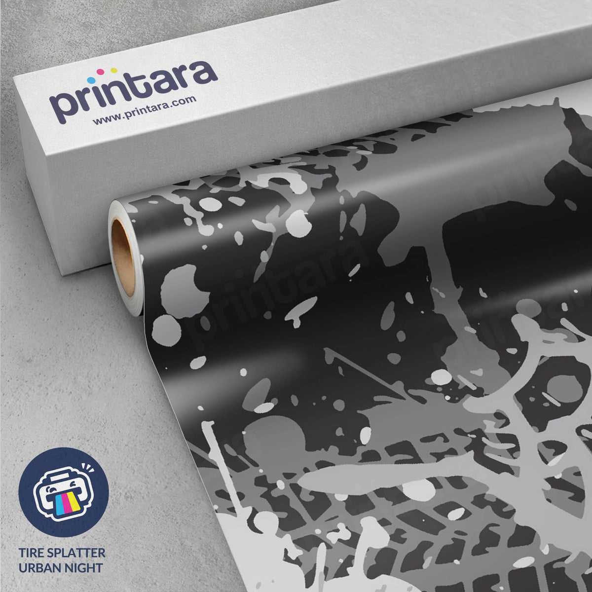 Tire Splatter Urban Night Gun Skin Vinyl Wrap