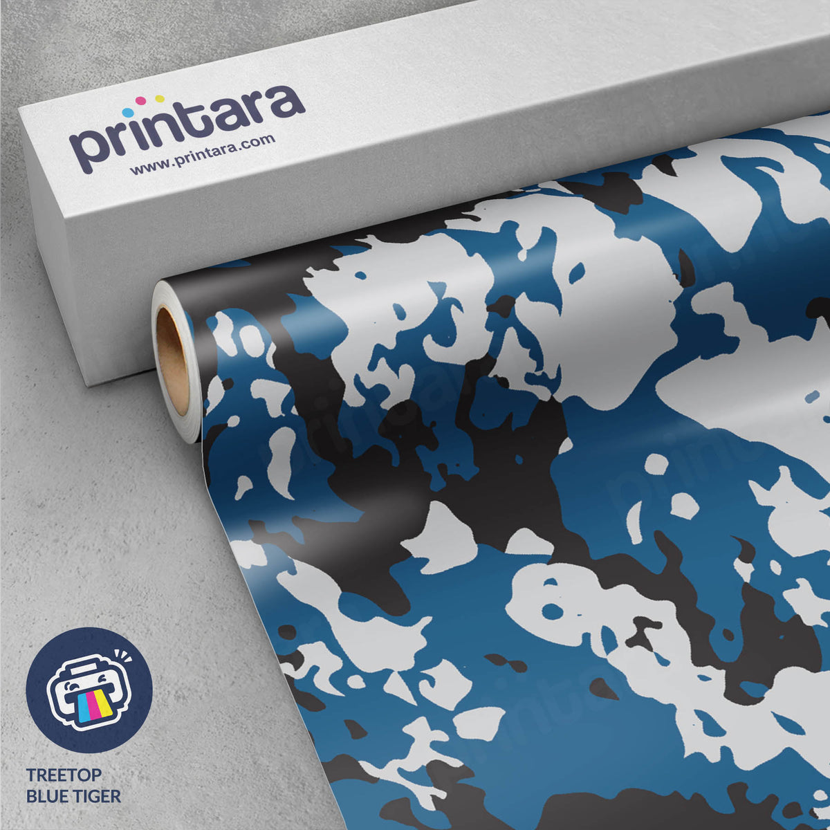 Treetop Blue Tiger Gun Skin Vinyl Wrap