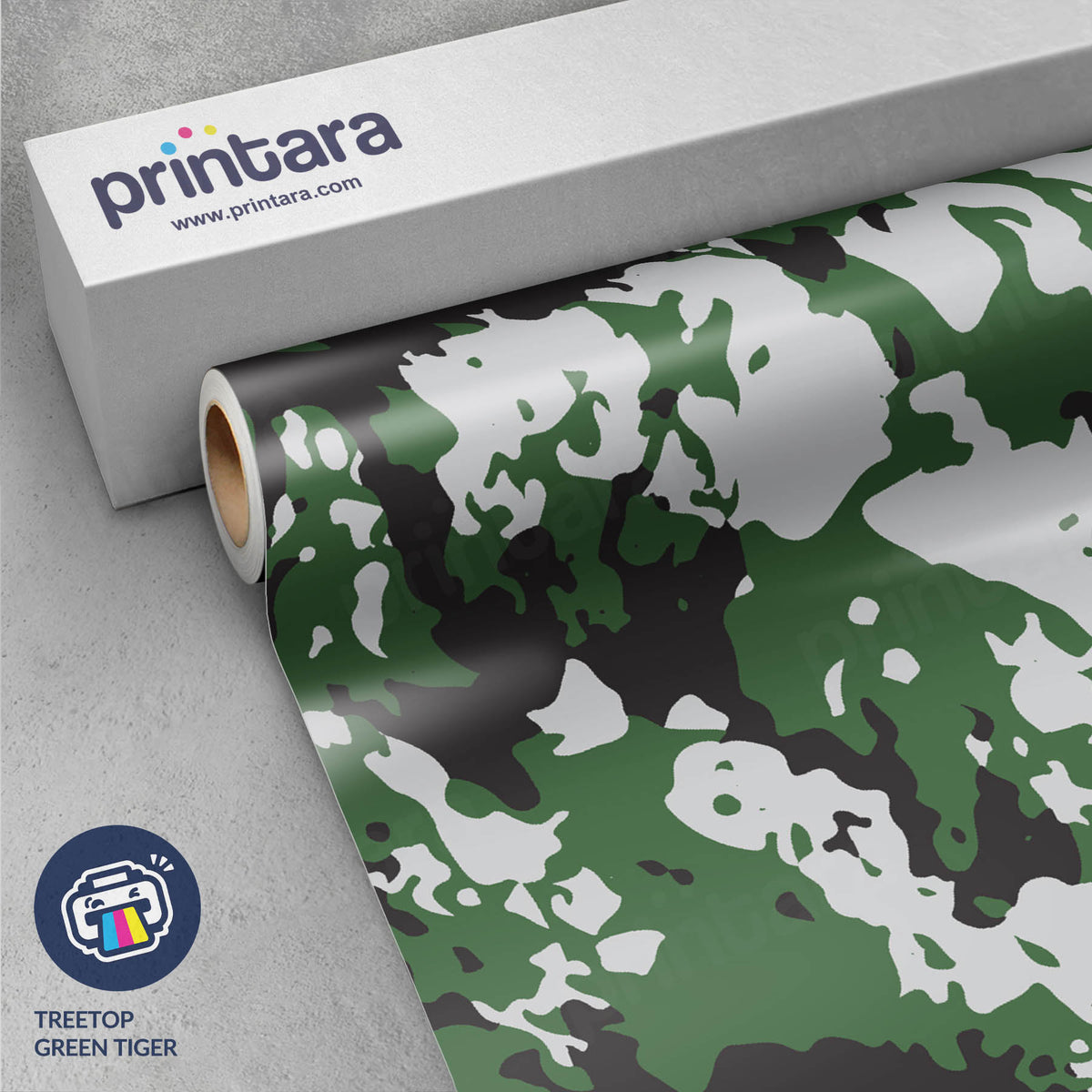 Treetop Green Tiger Gun Skin Vinyl Wrap