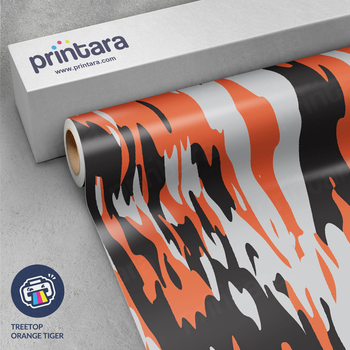 Treetop Orange Tiger Gun Skin Vinyl Wrap
